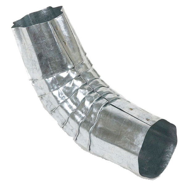 Amerimax Home Products Amerimax 3 in. H X 3 in. W X 9 in. L Metallic Galvanized Steel Downspout Elbow 410651 - main